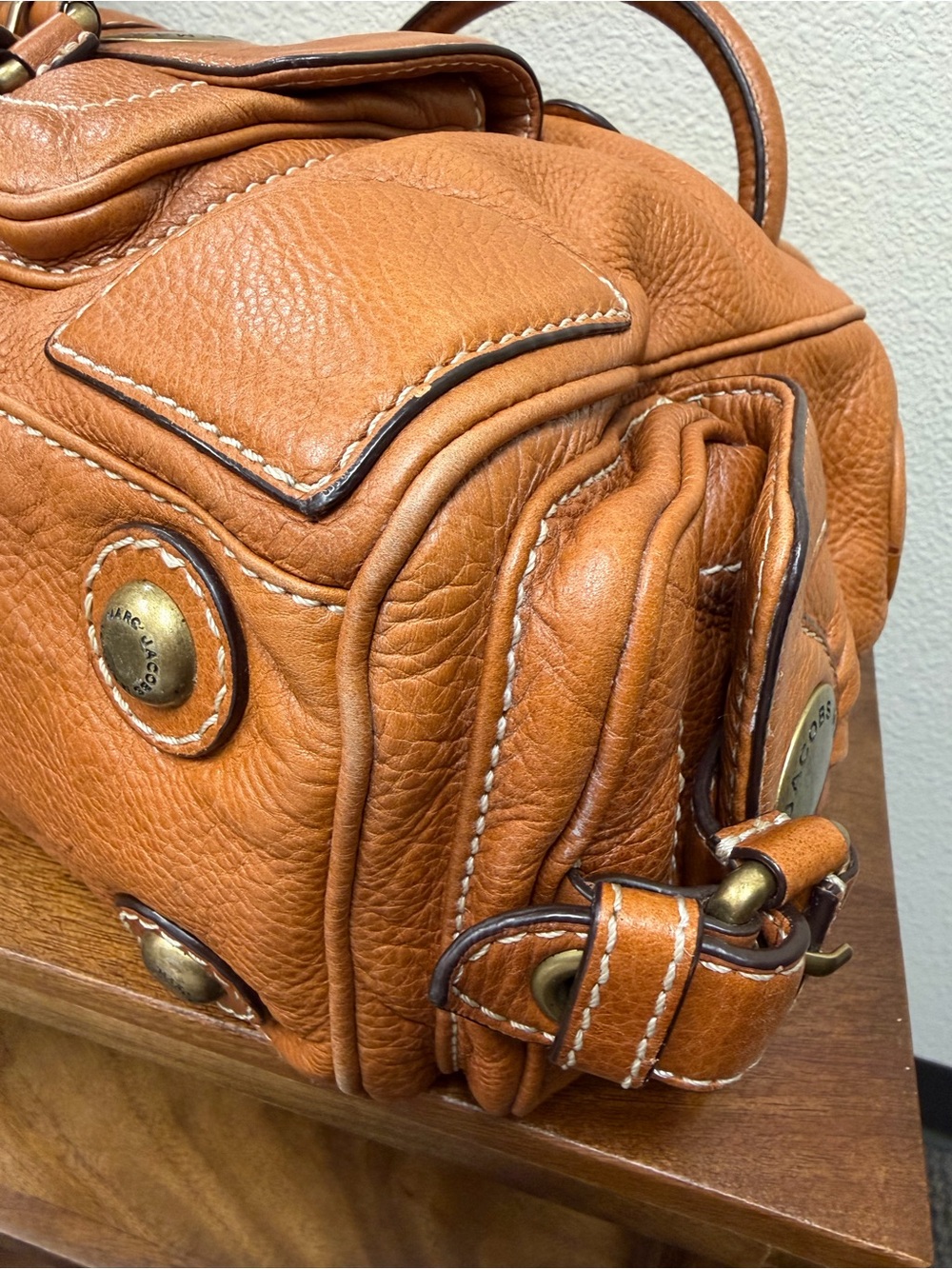 MARC BY MARC JACOBS Aline Cognac Brown Leather Satchel - Picture 4 of 16